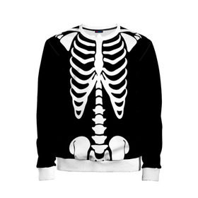 Детский свитшот 3D с принтом Скелет в Курске, 100% полиэстер | свободная посадка, прямой крой, мягкая тканевая резинка на рукавах и понизу свитшота | bones | halloween | кости | костюм | прикол | прикольная картинка | скелет | тело | хеллоуин