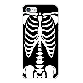 Чехол для iPhone 5/5S матовый с принтом Скелет в Курске, Силикон | Область печати: задняя сторона чехла, без боковых панелей | Тематика изображения на принте: bones | halloween | кости | костюм | прикол | прикольная картинка | скелет | тело | хеллоуин