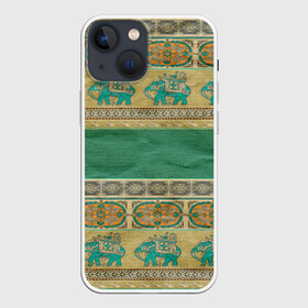 Чехол для iPhone 13 mini с принтом Орнамент в Курске,  |  | индия | орнамент | слон | узон