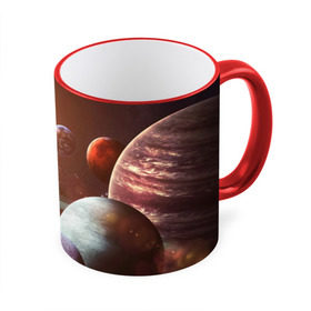 Кружка 3D с принтом Планеты солнечной системы в Курске, керамика | ёмкость 330 мл | Тематика изображения на принте: венера | звезды | земля | космос | марс | меркурий | сатурн | солнце | уран | юпитер