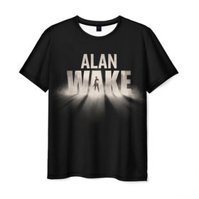Мужская футболка 3D с принтом Alan Wake в Курске, 100% полиэфир | прямой крой, круглый вырез горловины, длина до линии бедер | alan | wake | алан уэйк | игра