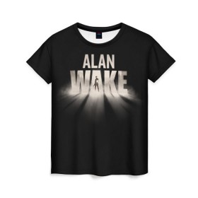 Женская футболка 3D с принтом Alan Wake в Курске, 100% полиэфир ( синтетическое хлопкоподобное полотно) | прямой крой, круглый вырез горловины, длина до линии бедер | alan | wake | алан уэйк | игра