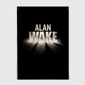 Постер с принтом Alan Wake в Курске, 100% бумага
 | бумага, плотность 150 мг. Матовая, но за счет высокого коэффициента гладкости имеет небольшой блеск и дает на свету блики, но в отличии от глянцевой бумаги не покрыта лаком | alan | wake | алан уэйк | игра