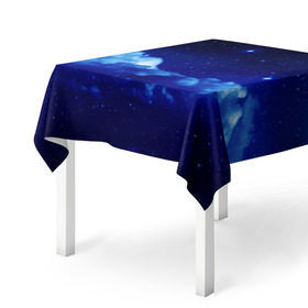 Скатерть 3D с принтом Звёздное небо в Курске, 100% полиэстер (ткань не мнется и не растягивается) | Размер: 150*150 см | звезды | луна | месяц | ночь