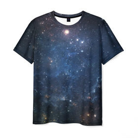 Мужская футболка 3D с принтом Космос в Курске, 100% полиэфир | прямой крой, круглый вырез горловины, длина до линии бедер | бездна | вселенная | галактика | звёзды | камета | космос | мгла | метеориты | метеоры | млечный путь | орбита | планеты | солнечная система