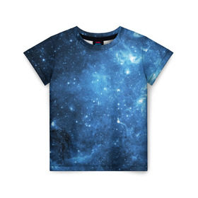 Детская футболка 3D с принтом Космос в Курске, 100% гипоаллергенный полиэфир | прямой крой, круглый вырез горловины, длина до линии бедер, чуть спущенное плечо, ткань немного тянется | вселенная | галактика | звезды | планеты | туманность