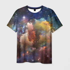 Мужская футболка 3D с принтом Вселенная в Курске, 100% полиэфир | прямой крой, круглый вырез горловины, длина до линии бедер | вселенная | галактика | звёзды | камета | космос | метеориты | метеоры | млечный путь | орбита | планеты | солнечная система