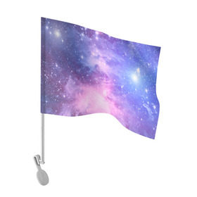 Флаг для автомобиля с принтом Галактика в Курске, 100% полиэстер | Размер: 30*21 см | вселенная | галактика | звёзды | камета | космос | метеориты | метеоры | млечный путь | орбита | планеты | солнечная система
