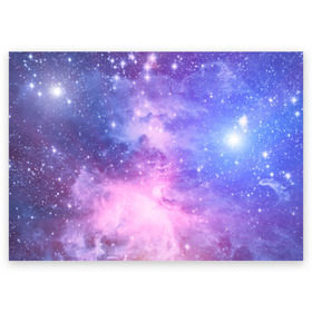 Поздравительная открытка с принтом Галактика в Курске, 100% бумага | плотность бумаги 280 г/м2, матовая, на обратной стороне линовка и место для марки
 | Тематика изображения на принте: вселенная | галактика | звёзды | камета | космос | метеориты | метеоры | млечный путь | орбита | планеты | солнечная система