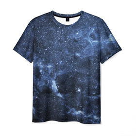 Мужская футболка 3D с принтом Безмолвный космос в Курске, 100% полиэфир | прямой крой, круглый вырез горловины, длина до линии бедер | вселенная | галактика | звёзды | камета | космос | метеориты | метеоры | млечный путь | орбита | планеты | солнечная система