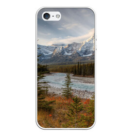 Чехол силиконовый для Телефон Apple iPhone 5/5S с принтом Осень в горах в Курске, Силикон | Область печати: задняя сторона чехла, без боковых панелей | Тематика изображения на принте: горы | лес | осень | пейзаж