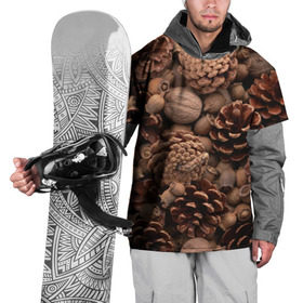 Накидка на куртку 3D с принтом Шишки и орешки в Курске, 100% полиэстер |  | Тематика изображения на принте: дуб | ёлка | ель | жёлудь | иголки | кедр | лес | орех | орешки | осень | сосна | шишки