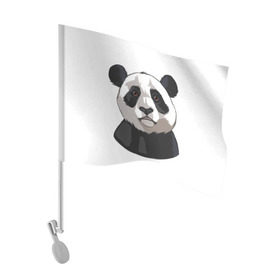 Флаг для автомобиля с принтом Panda в Курске, 100% полиэстер | Размер: 30*21 см | Тематика изображения на принте: милый | панда