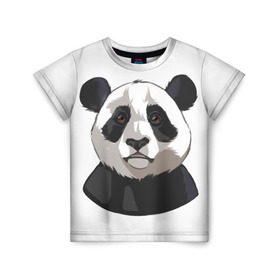 Детская футболка 3D с принтом Panda в Курске, 100% гипоаллергенный полиэфир | прямой крой, круглый вырез горловины, длина до линии бедер, чуть спущенное плечо, ткань немного тянется | милый | панда