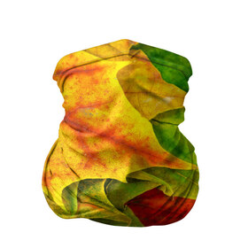 Бандана-труба 3D с принтом Осенний наряд в Курске, 100% полиэстер, ткань с особыми свойствами — Activecool | плотность 150‒180 г/м2; хорошо тянется, но сохраняет форму | жёлтый | зелёный | красный | листва | листья | оранжевый