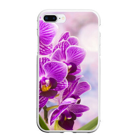 Чехол для iPhone 7Plus/8 Plus матовый с принтом Божественная орхидея в Курске, Силикон | Область печати: задняя сторона чехла, без боковых панелей | Тематика изображения на принте: 8 марта | букет | весна | красота | куст | лето | орхидея | подарок | сиреневый цвет | цветок | шикарный цветочек