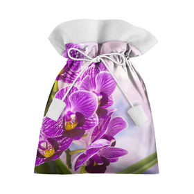 Подарочный 3D мешок с принтом Божественная орхидея в Курске, 100% полиэстер | Размер: 29*39 см | 8 марта | букет | весна | красота | куст | лето | орхидея | подарок | сиреневый цвет | цветок | шикарный цветочек