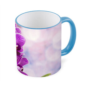 Кружка 3D с принтом Божественная орхидея в Курске, керамика | ёмкость 330 мл | 8 марта | букет | весна | красота | куст | лето | орхидея | подарок | сиреневый цвет | цветок | шикарный цветочек
