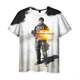 Мужская футболка 3D с принтом Battlefield 4 Soldier в Курске, 100% полиэфир | прямой крой, круглый вырез горловины, длина до линии бедер | Тематика изображения на принте: art | battlefield