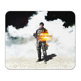 Коврик прямоугольный с принтом Battlefield 4 Soldier в Курске, натуральный каучук | размер 230 х 185 мм; запечатка лицевой стороны | Тематика изображения на принте: art | battlefield