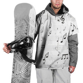 Накидка на куртку 3D с принтом ноты в Курске, 100% полиэстер |  | Тематика изображения на принте: музыка | ноты | струны