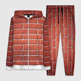 Женский костюм 3D с принтом Красный кирпич в Курске,  |  | бетон | камень | кирпич | мощь | стена | строительство | стройка | цемент