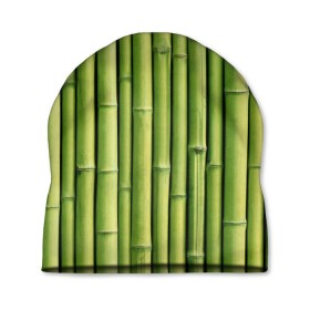 Шапка 3D с принтом Бамбук в Курске, 100% полиэстер | универсальный размер, печать по всей поверхности изделия | Тематика изображения на принте: бамбук | дерево | джунгли | кустарник | надёжность | прочность | стена