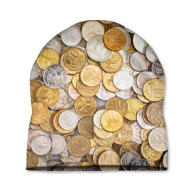 Шапка 3D с принтом Российские монетки в Курске, 100% полиэстер | универсальный размер, печать по всей поверхности изделия | money | валюта | деньги | копейка | лавэ | мелочёвка | мелочь | монетки | монеты | россия | рубль | филки