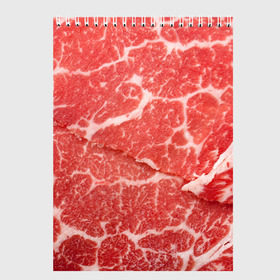 Скетчбук с принтом Кусок мяса в Курске, 100% бумага
 | 48 листов, плотность листов — 100 г/м2, плотность картонной обложки — 250 г/м2. Листы скреплены сверху удобной пружинной спиралью | баранина | бекон | белок | говядина | еда | жилы | кровь | кусок | мощь | мышцы | мясо | нарезка | отбивная | пища | протеин | свинина | сила | телятина | туша | филе | хрящи