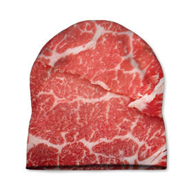 Шапка 3D с принтом Кусок мяса в Курске, 100% полиэстер | универсальный размер, печать по всей поверхности изделия | баранина | бекон | белок | говядина | еда | жилы | кровь | кусок | мощь | мышцы | мясо | нарезка | отбивная | пища | протеин | свинина | сила | телятина | туша | филе | хрящи