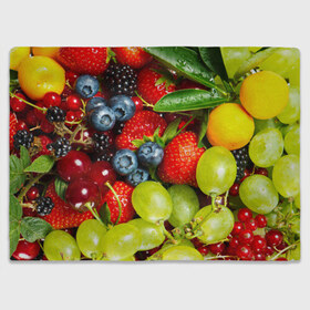 Плед 3D с принтом Вкусные ягоды в Курске, 100% полиэстер | закругленные углы, все края обработаны. Ткань не мнется и не растягивается | виноград | вкусно | голубика | дача | деревня | ежевика | клубника | малина | огород | полезно | рябина | сад | смородина | сок | фрукты | черника | ягоды