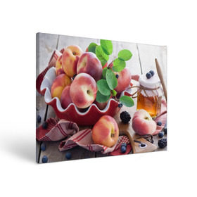 Холст прямоугольный с принтом Персики в Курске, 100% ПВХ |  | ваза | витамины | здоровье | лакомство | мёд | овощи | персики | сладости | тарелка | фрукты | черника | ягоды