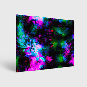 Холст прямоугольный с принтом Цветные волны в Курске, 100% ПВХ |  | абстракция | иллюзии | краска | текстуры | цветные