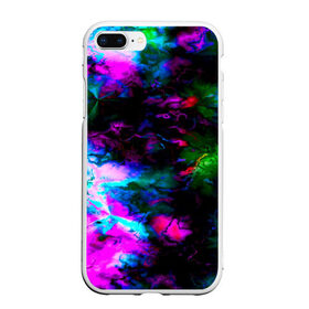 Чехол для iPhone 7Plus/8 Plus матовый с принтом Цветные волны в Курске, Силикон | Область печати: задняя сторона чехла, без боковых панелей | абстракция | иллюзии | краска | текстуры | цветные