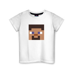 Детская футболка хлопок с принтом Minecraft в Курске, 100% хлопок | круглый вырез горловины, полуприлегающий силуэт, длина до линии бедер | game | minecraft | игры | маинкрафт | майн | майнкравт | майнкрафт