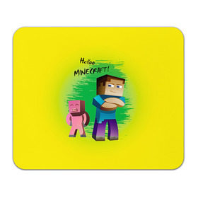 Коврик прямоугольный с принтом Helloo Minecraft в Курске, натуральный каучук | размер 230 х 185 мм; запечатка лицевой стороны | game | minecraft | игры | маинкрафт | майн | майнкравт | майнкрафт