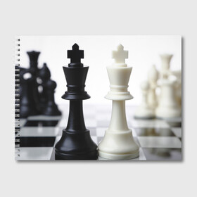 Альбом для рисования с принтом Шахматы в Курске, 100% бумага
 | матовая бумага, плотность 200 мг. | белая | черная | шахматы