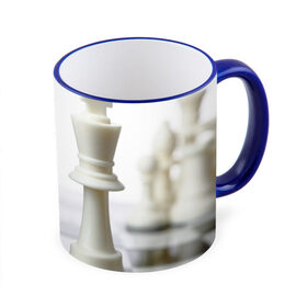 Кружка 3D с принтом Шахматы в Курске, керамика | ёмкость 330 мл | Тематика изображения на принте: белая | черная | шахматы