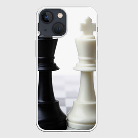 Чехол для iPhone 13 mini с принтом Шахматы в Курске,  |  | белая | черная | шахматы