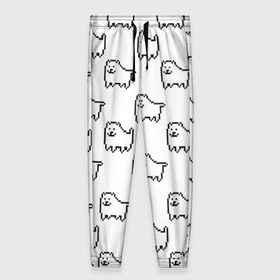 Женские брюки 3D с принтом Undertale Annoying dog white в Курске, полиэстер 100% | прямой крой, два кармана без застежек по бокам, с мягкой трикотажной резинкой на поясе и по низу штанин. В поясе для дополнительного комфорта — широкие завязки | 8 bit | annoying dog | dog | pixel art | undertale | white