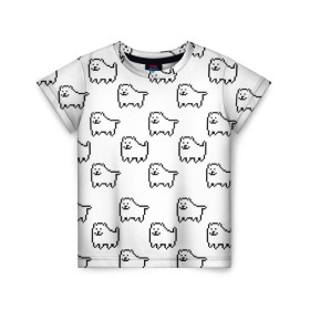 Детская футболка 3D с принтом Undertale Annoying dog white в Курске, 100% гипоаллергенный полиэфир | прямой крой, круглый вырез горловины, длина до линии бедер, чуть спущенное плечо, ткань немного тянется | 8 bit | annoying dog | dog | pixel art | undertale | white
