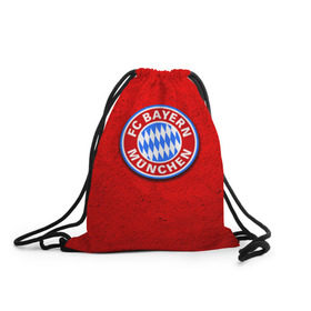 Рюкзак-мешок 3D с принтом Бавария лого в Курске, 100% полиэстер | плотность ткани — 200 г/м2, размер — 35 х 45 см; лямки — толстые шнурки, застежка на шнуровке, без карманов и подкладки | bayern | munchen | бавария | мюнхен | фк | фк бавария | футбол