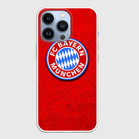 Чехол для iPhone 13 Pro с принтом Бавария лого в Курске,  |  | Тематика изображения на принте: bayern | munchen | бавария | мюнхен | фк | фк бавария | футбол