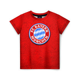Детская футболка 3D с принтом Бавария лого в Курске, 100% гипоаллергенный полиэфир | прямой крой, круглый вырез горловины, длина до линии бедер, чуть спущенное плечо, ткань немного тянется | Тематика изображения на принте: bayern | munchen | бавария | мюнхен | фк | фк бавария | футбол