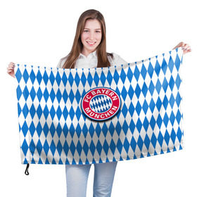 Флаг 3D с принтом Бавария в Курске, 100% полиэстер | плотность ткани — 95 г/м2, размер — 67 х 109 см. Принт наносится с одной стороны | bayern | munchen | бавария | мюнхен | фк | фк бавария | футбол