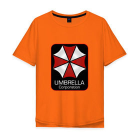 Мужская футболка хлопок Oversize с принтом Umbrella corporation в Курске, 100% хлопок | свободный крой, круглый ворот, “спинка” длиннее передней части | resident evil | вирус | зомби