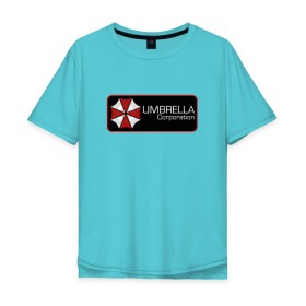 Мужская футболка хлопок Oversize с принтом Umbrella corporation Нашивка-2 в Курске, 100% хлопок | свободный крой, круглый ворот, “спинка” длиннее передней части | Тематика изображения на принте: resident evil | вирус | зомби