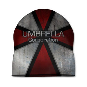 Шапка 3D с принтом Umbrella corps в Курске, 100% полиэстер | универсальный размер, печать по всей поверхности изделия | resident evil | вирус | зомби
