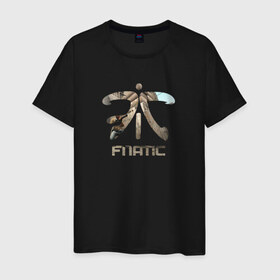 Мужская футболка хлопок с принтом Fnatic cs go в Курске, 100% хлопок | прямой крой, круглый вырез горловины, длина до линии бедер, слегка спущенное плечо. | counter | csgo | gameplay | strike
