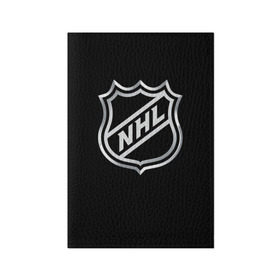 Обложка для паспорта матовая кожа с принтом NHL в Курске, натуральная матовая кожа | размер 19,3 х 13,7 см; прозрачные пластиковые крепления | nhl | канада | спорт | хоккей | хоккейная лига